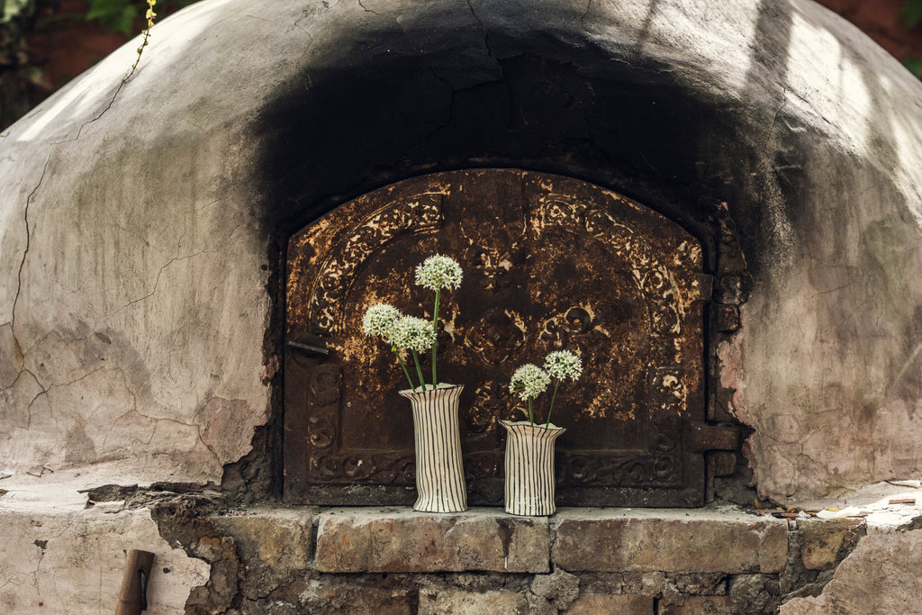 Set de Floreros Begonia rayados