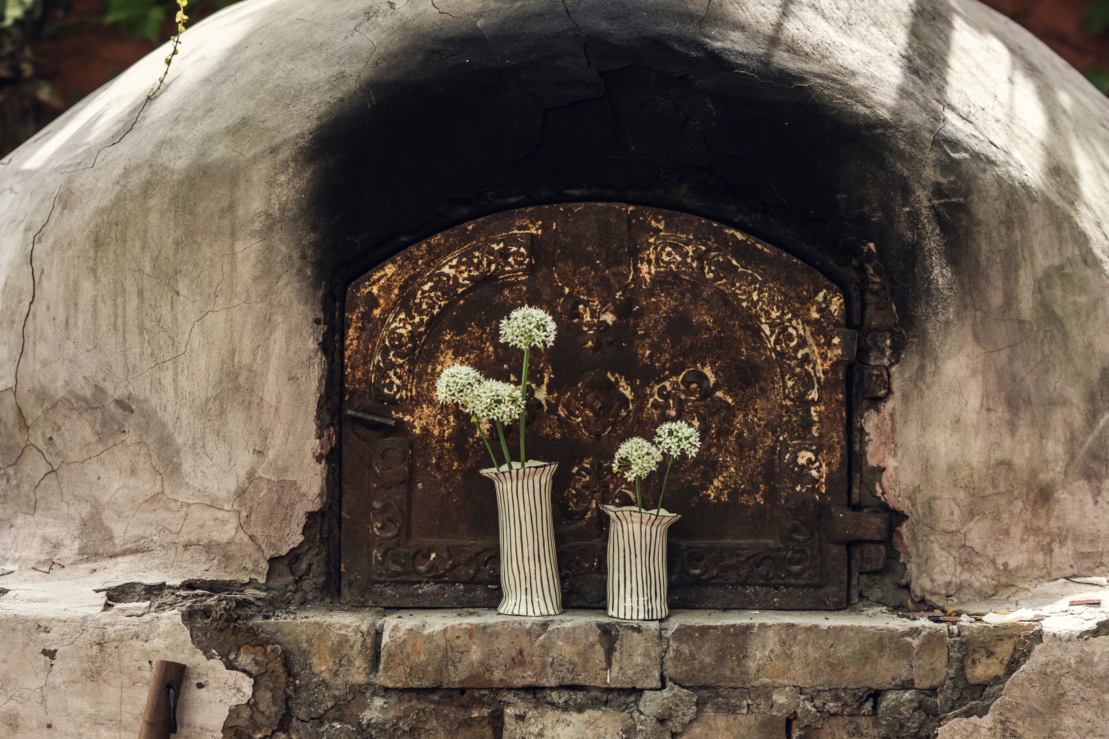 Set de Floreros Begonia rayados